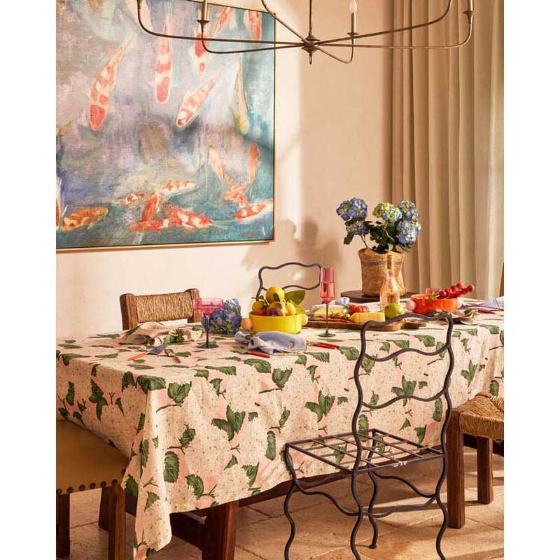 Kip&Co Hydrangea Pink Tablecloth Standard Rectangular image number 1